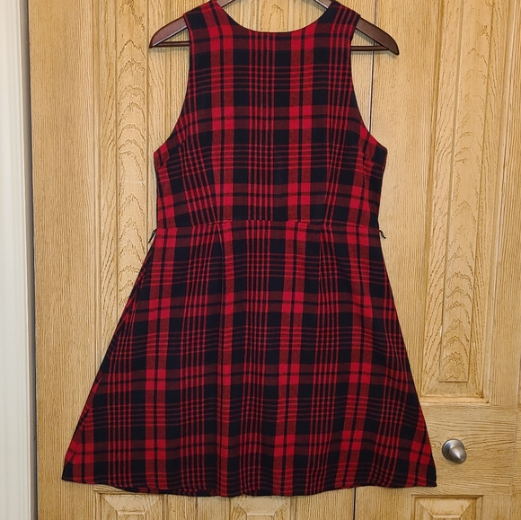 Red Tartan sleeveless dress / Twik Simons - Picture 5 of 5